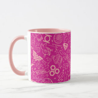DC Super Hero Girls Pink Icon Muster Tasse