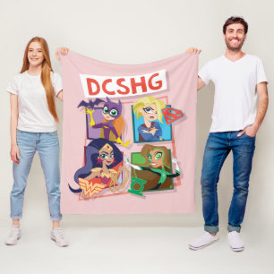 DC Super Hero Girls Quartett Fleecedecke