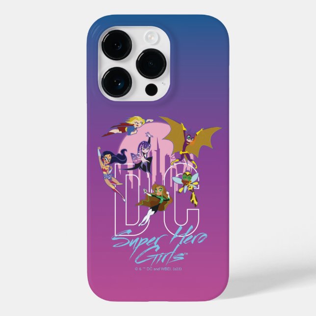 DC Super Hero Girls Skyline Case-Mate iPhone Hülle (Rückseite)