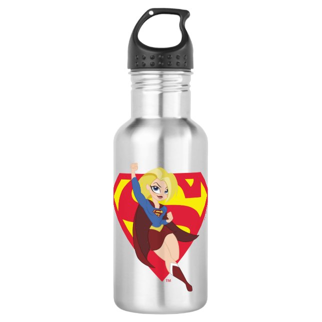 DC Super Hero Girls Supergirl Edelstahlflasche (Vorderseite)