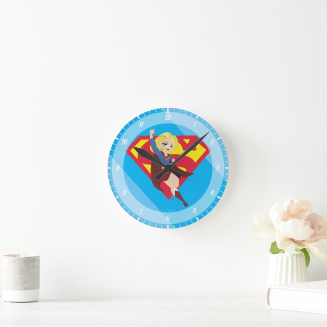 DC Super Hero Girls Supergirl Runde Wanduhr (Zuhause)