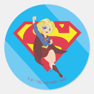 DC Super Hero Girls Supergirl Runder Aufkleber