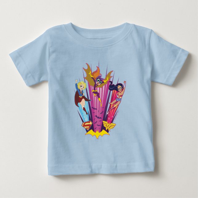 DC Super Hero Girls Trio Baby T-shirt (Vorderseite)