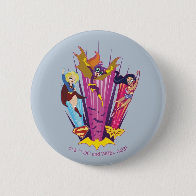 DC Super Hero Girls Trio Button (Vorderseite)