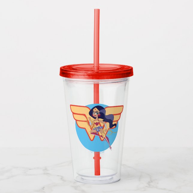 DC Super Hero Girls Wonder Woman Acryltrinkbecher (Vorderseite)