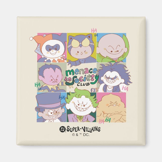 DC-Super-Schurken-Bedrohung-der-Gesellschaft-Club- Magnet (Vorne)