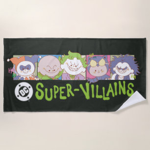 DC-Super-Schurken-Cartoon-Lineup Strandtuch
