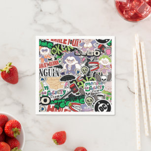 DC-Super-Schurken-Cartoon-Muster Serviette