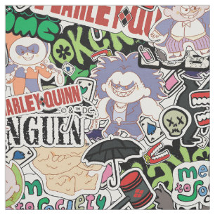DC-Super-Schurken-Cartoon-Muster Stoff