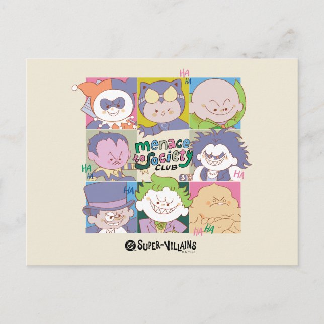 DC Super-Villain Menace To Society Club Graphic Postkarte (Vorderseite)