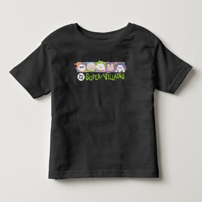 DC Super-Villains Cartoon Lineup Kleinkind T-shirt (Vorderseite)
