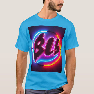 DC T-Shirt blaues Neon-Design