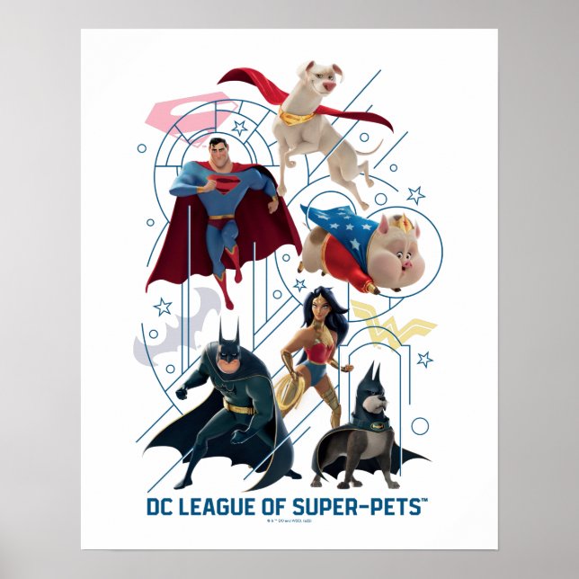 DC Trinity Heroes & Super-Pets Poster (Vorne)