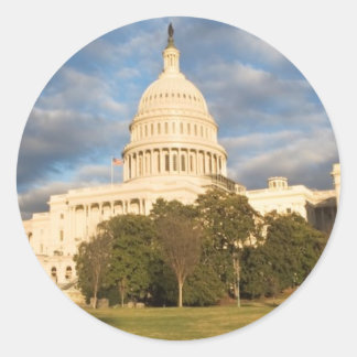 DC USA-, Washington, Hauptstadts-Gebäude Runder Aufkleber