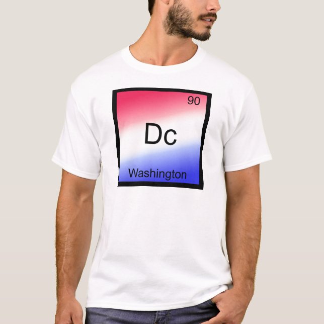 DC - Washington, City Chemistry Element Symbol T-Shirt (Vorderseite)