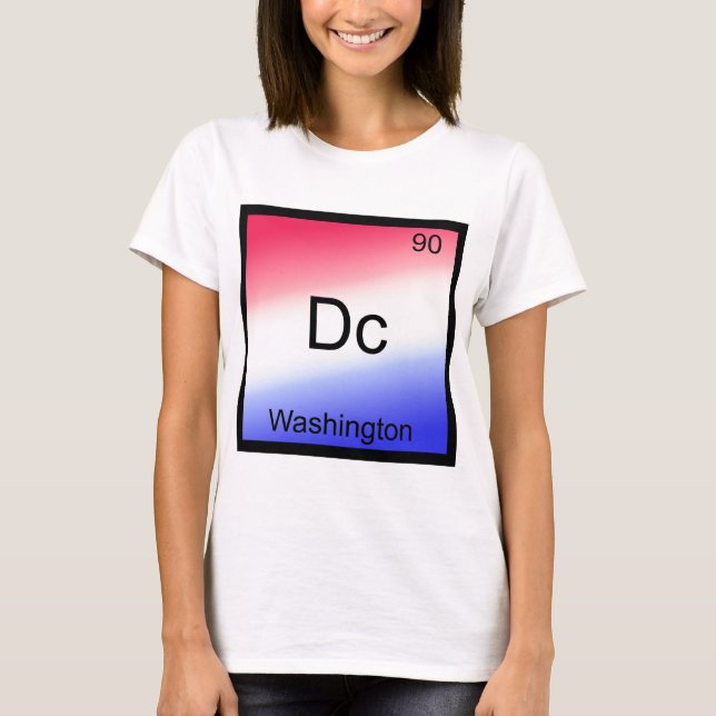 DC - Washington, City Chemistry Element Symbol T-Shirt (Vorderseite)