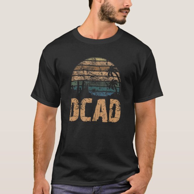 DCAD Vintager Sonnenuntergang gestört T-Shirt (Vorderseite)