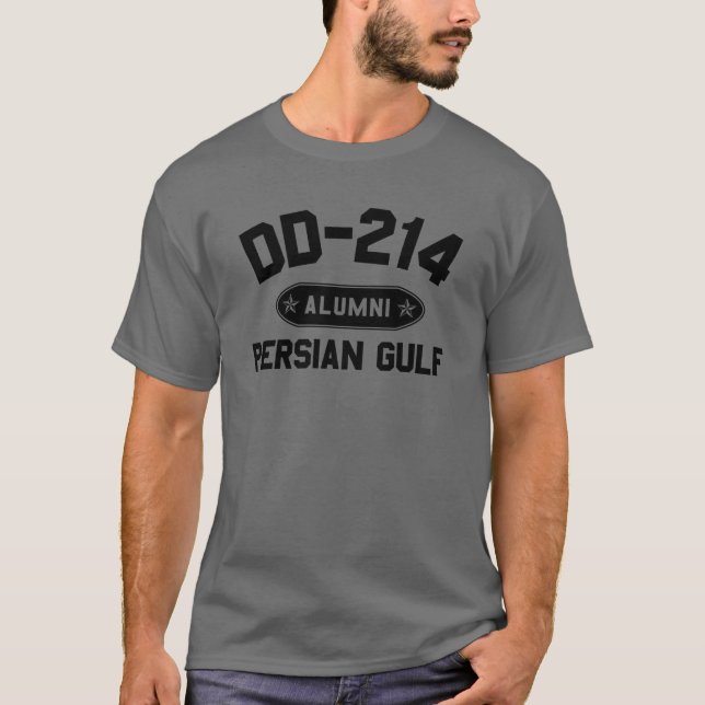 DD-214 Alumni Persischer Golf Irak Krieg Veteran D T-Shirt (Vorderseite)
