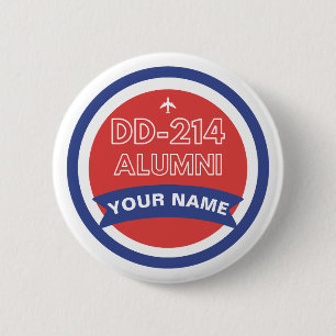 DD-214 Alumni Personalisierte Luftwaffenruhestand Button