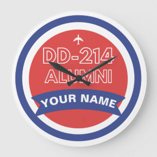 DD-214 Alumni Personalisierte Luftwaffenruhestand Große Wanduhr