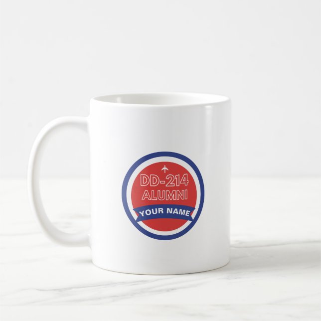 DD-214 Alumni Personalisierte Luftwaffenruhestand Kaffeetasse (Links)