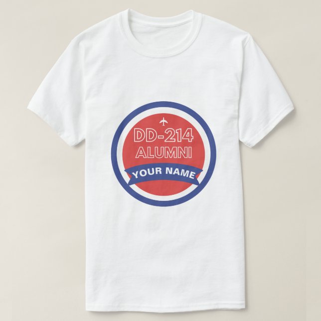 DD-214 Alumni Personalisierte Luftwaffenruhestand T-Shirt (Design vorne)