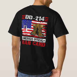 DD-214 Amerikas Offizieller Tag als Mann-Card-Vete T-Shirt