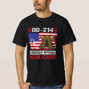 DD-214 Amerikas Offizieller Tag als Mann-Card-Vete T-Shirt