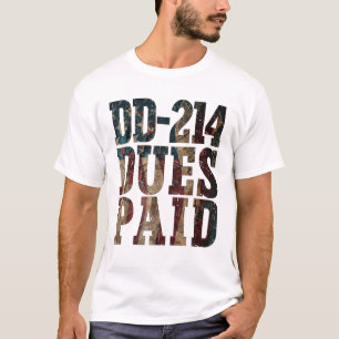 DD-214 bezahlt DD-214 US-Militärveteran T-Shirt