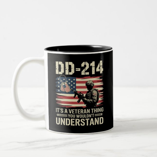 DD-214 Its A Veteran Thing You Wouldn't Understand Zweifarbige Tasse (Links)