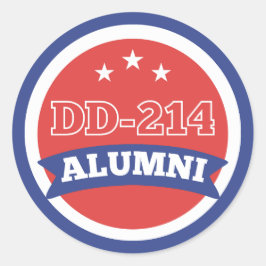 DD-214 Militärruhestand der Alumni-Armee Runder Aufkleber
