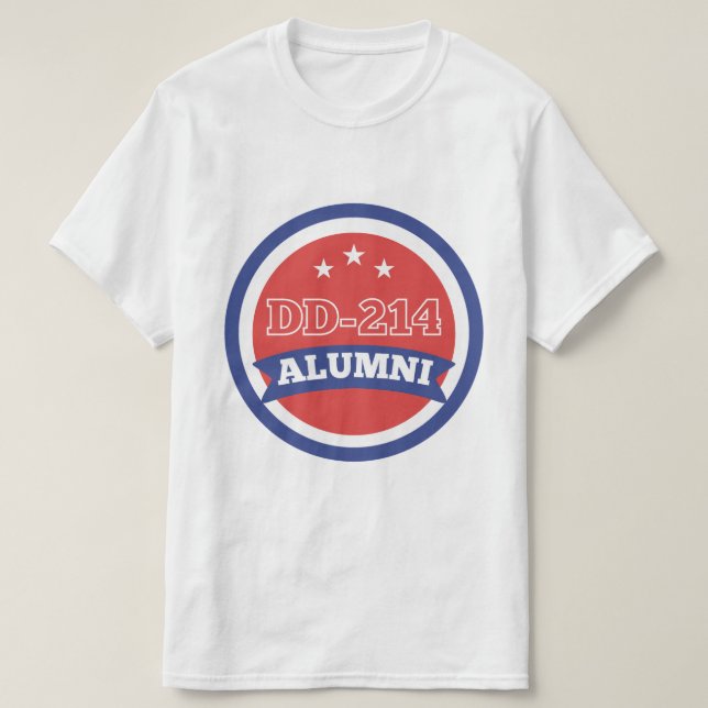 DD-214 Militärruhestand der Alumni-Armee T-Shirt (Design vorne)