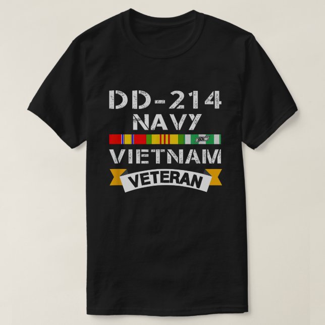 DD-214 Navy Vietnam Veteran Vietnam War Navy Vet T-Shirt (Design vorne)