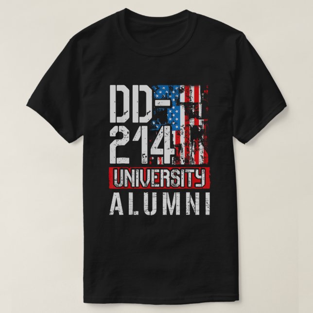 DD-214 University Alumni - Militärveteran Ret. T-Shirt (Design vorne)