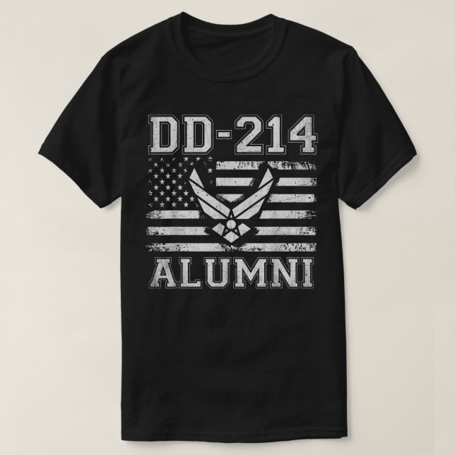 DD-214 US Air Force Alumni Military Veteran Rereif T-Shirt (Design vorne)