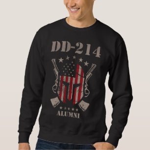 DD-214 US bewaffnete Kraft-Schüler-Flagge-Veteran Sweatshirt