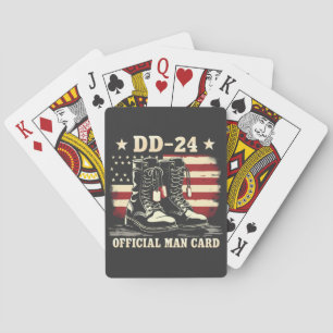 DD 24 Offiziell Man Card American Veteran Day Flag Spielkarten