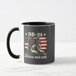 DD 24 Offiziell Man Card American Veteran Day Flag Tasse
