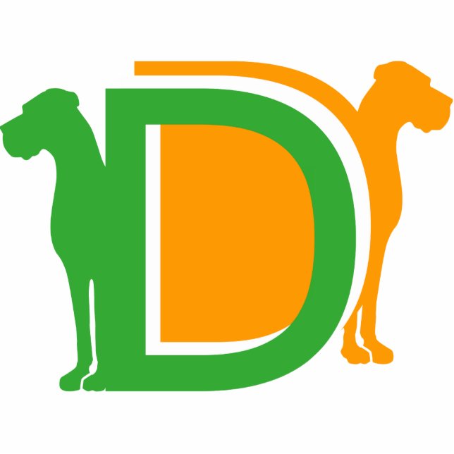 DD - Deutsche Doggen Freistehende Fotoskulptur (Vorne)