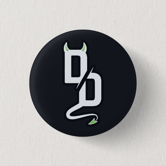 DD-Monogramm-Aufkleber-Taste Button (Vorderseite)