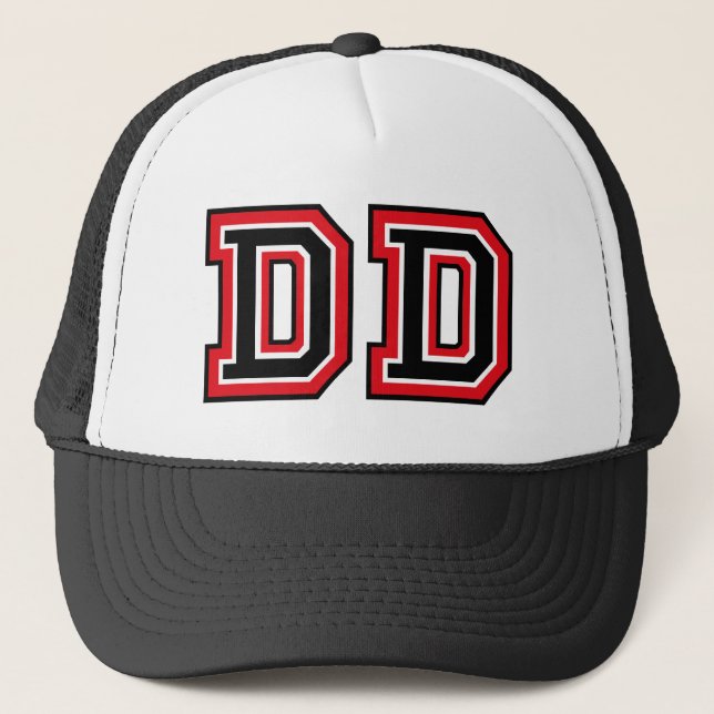 ‚DD‘ Monogramm Truckerkappe (Vorderseite)