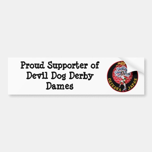 DDDD ABGESCHLOSSEN, stolzer Anhänger ofDevil Hund Autoaufkleber (Vorne)