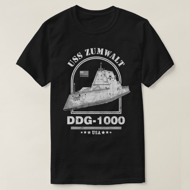 DDG1000 USS Zumwalt  T-Shirt (Design vorne)