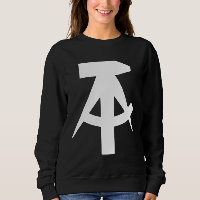 DDR-Flagge Hammer und Zirkel   Idee Sweatshirt (Vorderseite)