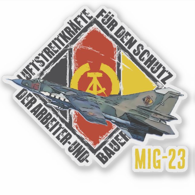 DDR MIG 23 AUFKLEBER (Vorderseite)