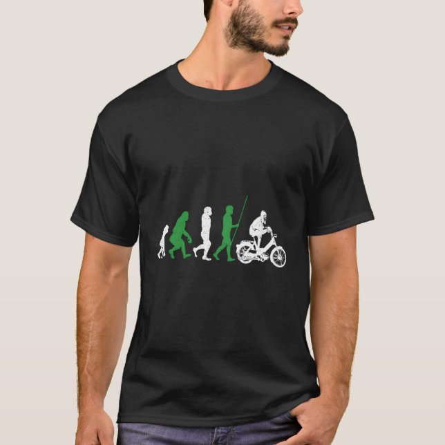 DDR Moped Oldtimer Roller Mofa Scooter 2 Takter T-Shirt (Vorderseite)