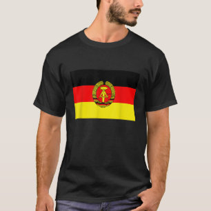 DDR Ostdeutschland altes Emblem Symbol Flag Retro T-Shirt