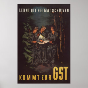 DDR-Propagandaplakat Beitritt zur Grenztruppe Poster