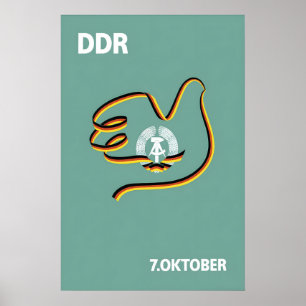 DDR-Propagandaplakat Ostdeutschland National Poster