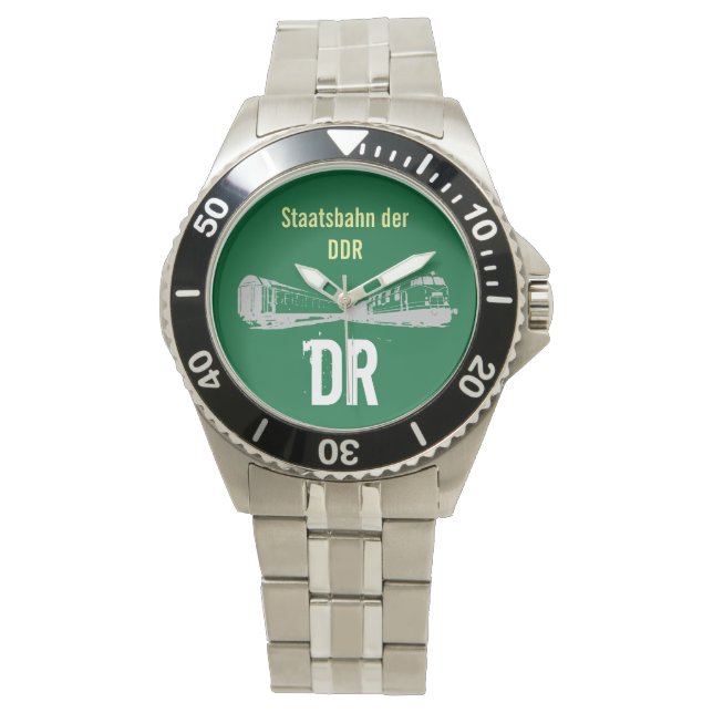 DDR Reichsbahndesign Armbanduhr (Vorderseite)